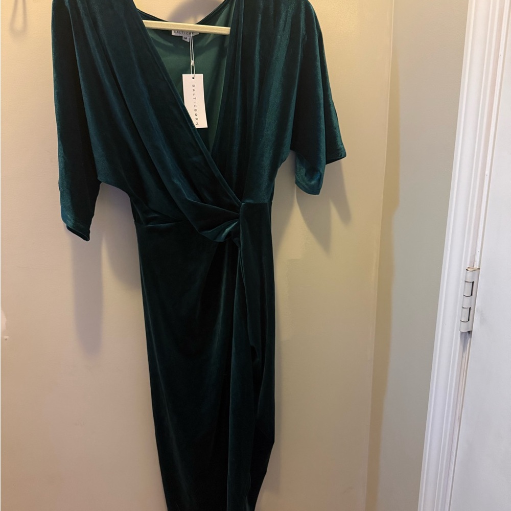 Baltic Born Deep Green Asymmetrical Dress